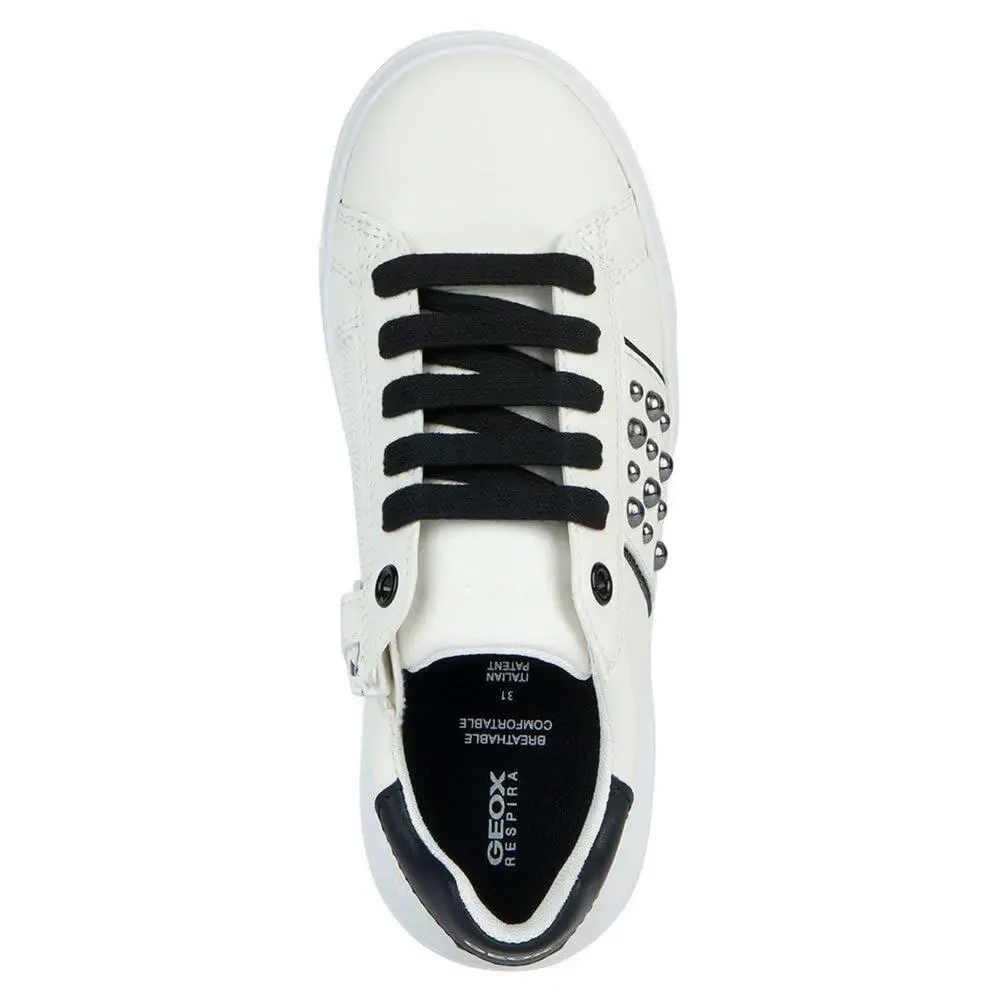 GEOX GIRL'S NETTUNO 3 (LITTLE KID/BIG KID) WHITE/BLACK 36 (US 4 BIG KID) M